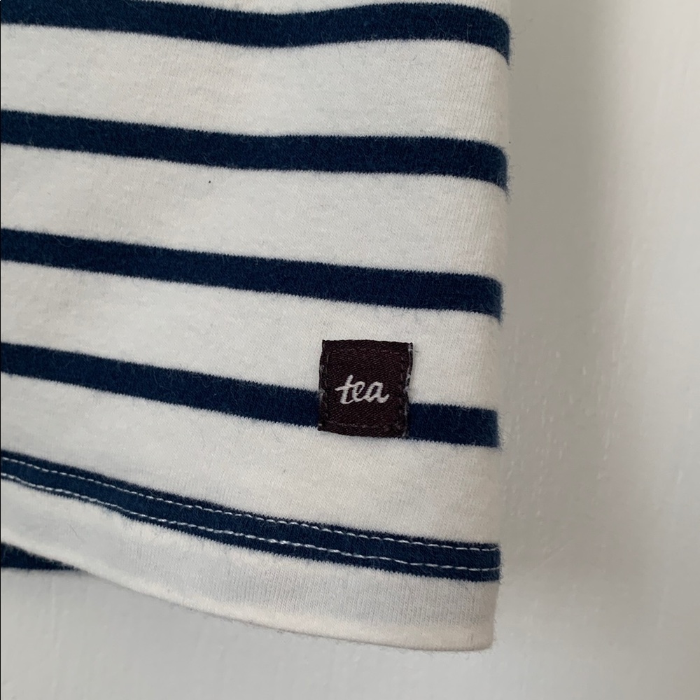 Tea Collection Blue & White Striped Dress 4 GUC - Picture 6 of 10